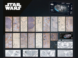 Ugears 3D dřevěná mechanická skládačka Star Wars Millennium Falcon